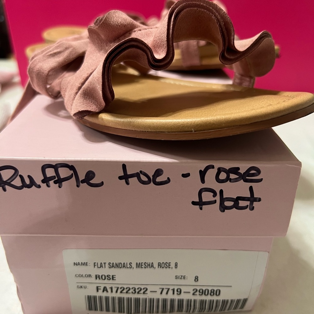 Pink Ruffle Sandals - Picture 2 of 5
